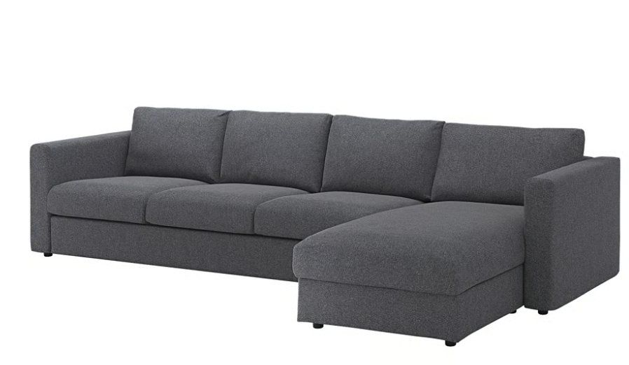 Ikea Divani: VIMLE 4er-Sofa mit Récamiere, Gunnared mittelgrau – Usato da Horgen venduto da Oli4ambri 2