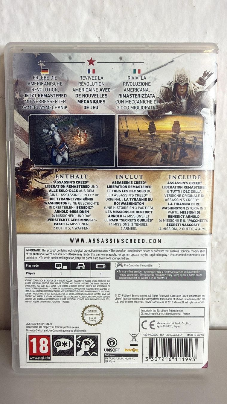 Giochi: Nintendo Switch Assassins Creed III Remastered  – Usato da Ehrendingen venduto da lax21 1