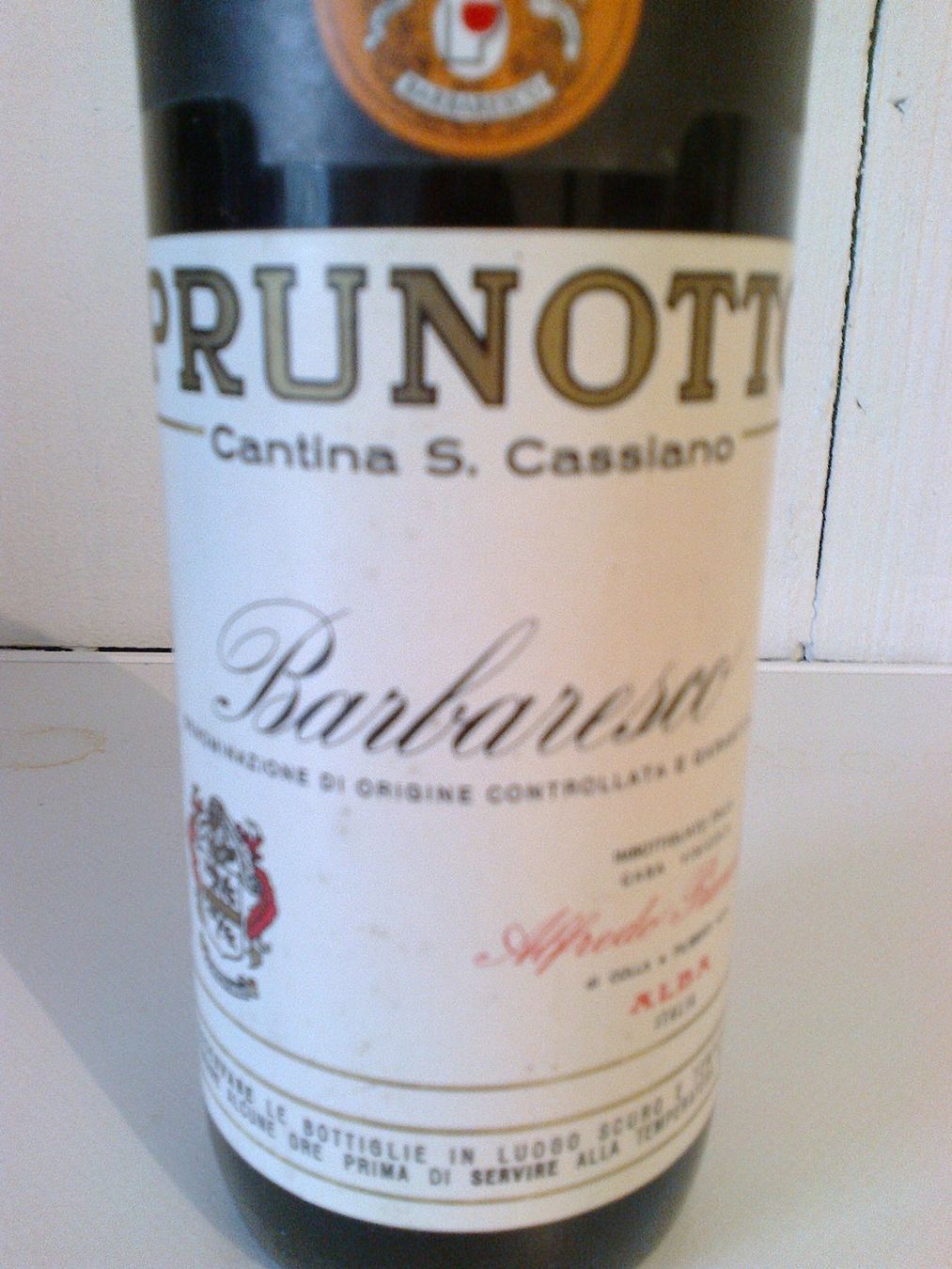 Vino: Barbera Prunotto Riserva1981, Versand möglich!!! – Nuovo (secondo la descrizione) da Krauchthal venduto da Tokaji67 1