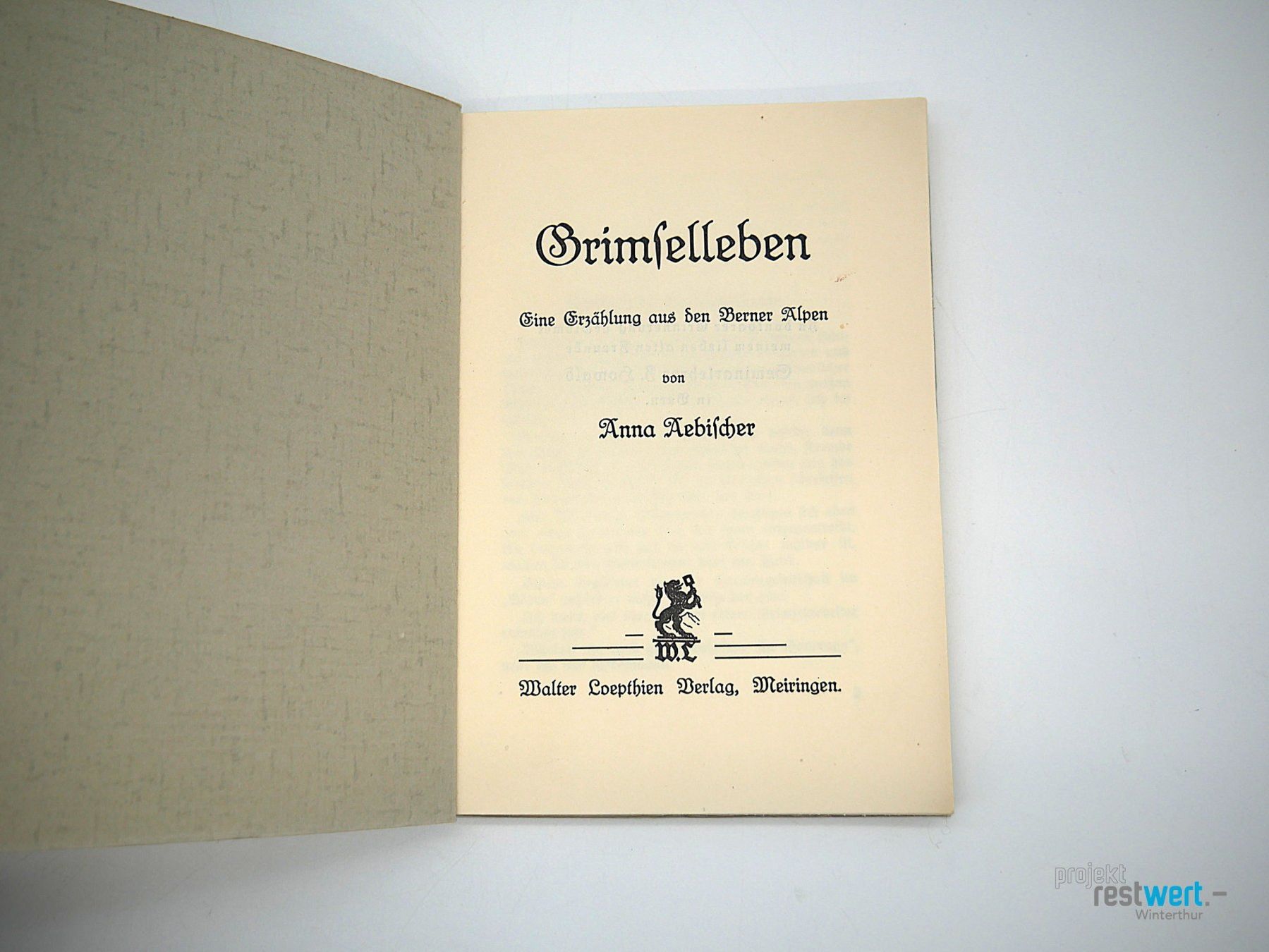 Libri: ANNA AEBISCHER - Grimselleben – Usato da Winterthur venduto da Restwert_Winterthur 1