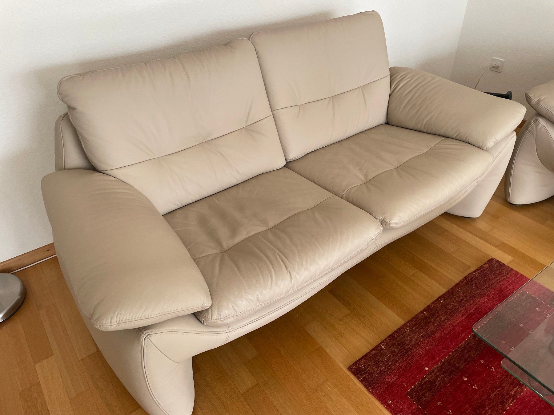 Divani: Ledersofa 185x80x88 cm beige – Usato da Meilen venduto da luca70