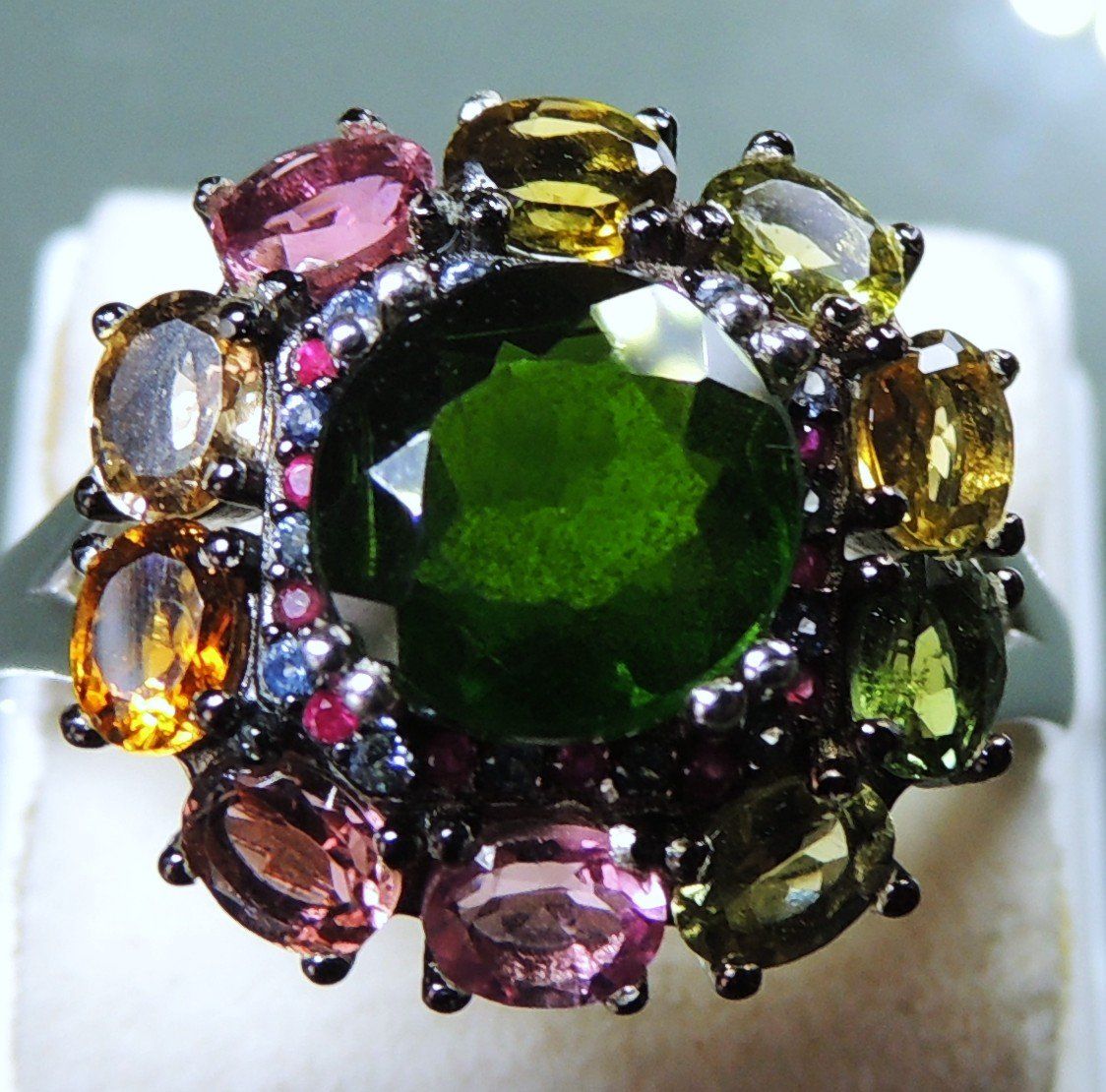 Anelli: Turmalin Silber 925 Fingerring – Nuovo e nell'imballaggio originale da Waldenburg venduto da schaller707