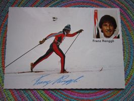 FRANZ RENGGLI SWISS LANGLAUFSPORTLER ANTIKES AUTOGRAMM