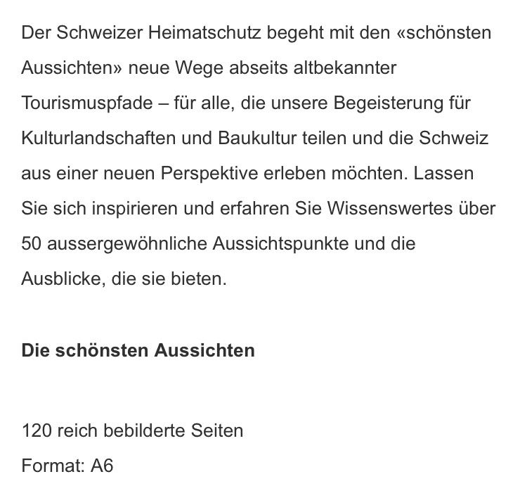 Libri: Die schönsten Aussichten – Nuovo (secondo la descrizione) da Buchs AG venduto da Allerleis 5