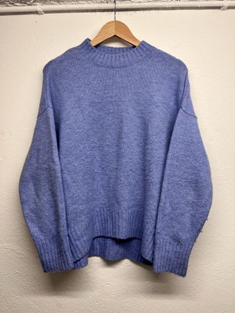 Massimo Dutti Light Blue Knit Sweater Size M Italian Yarn Co