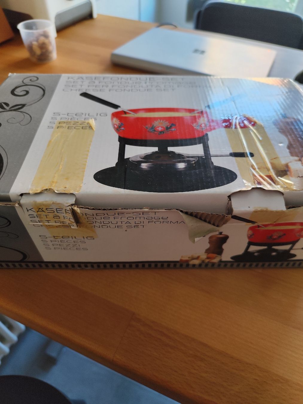 Padelle: Käsefondue Set rot 5-teilig neuwertig – Nuovo (secondo la descrizione) da Zürich venduto da Archea18 3