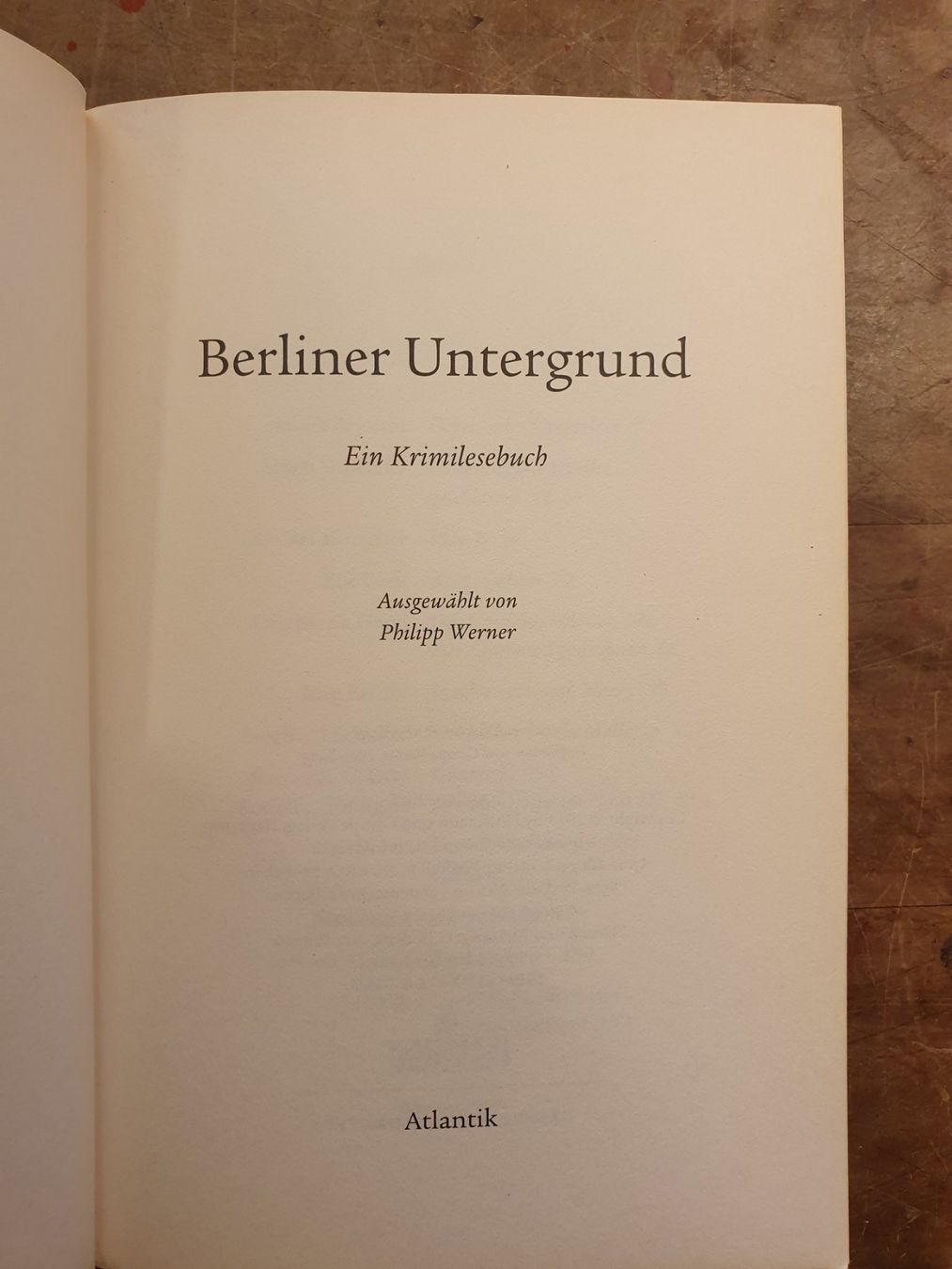 Bücher: Berliner Untergrund - Atlantik – Gebraucht aus Zürich von loosebone 1