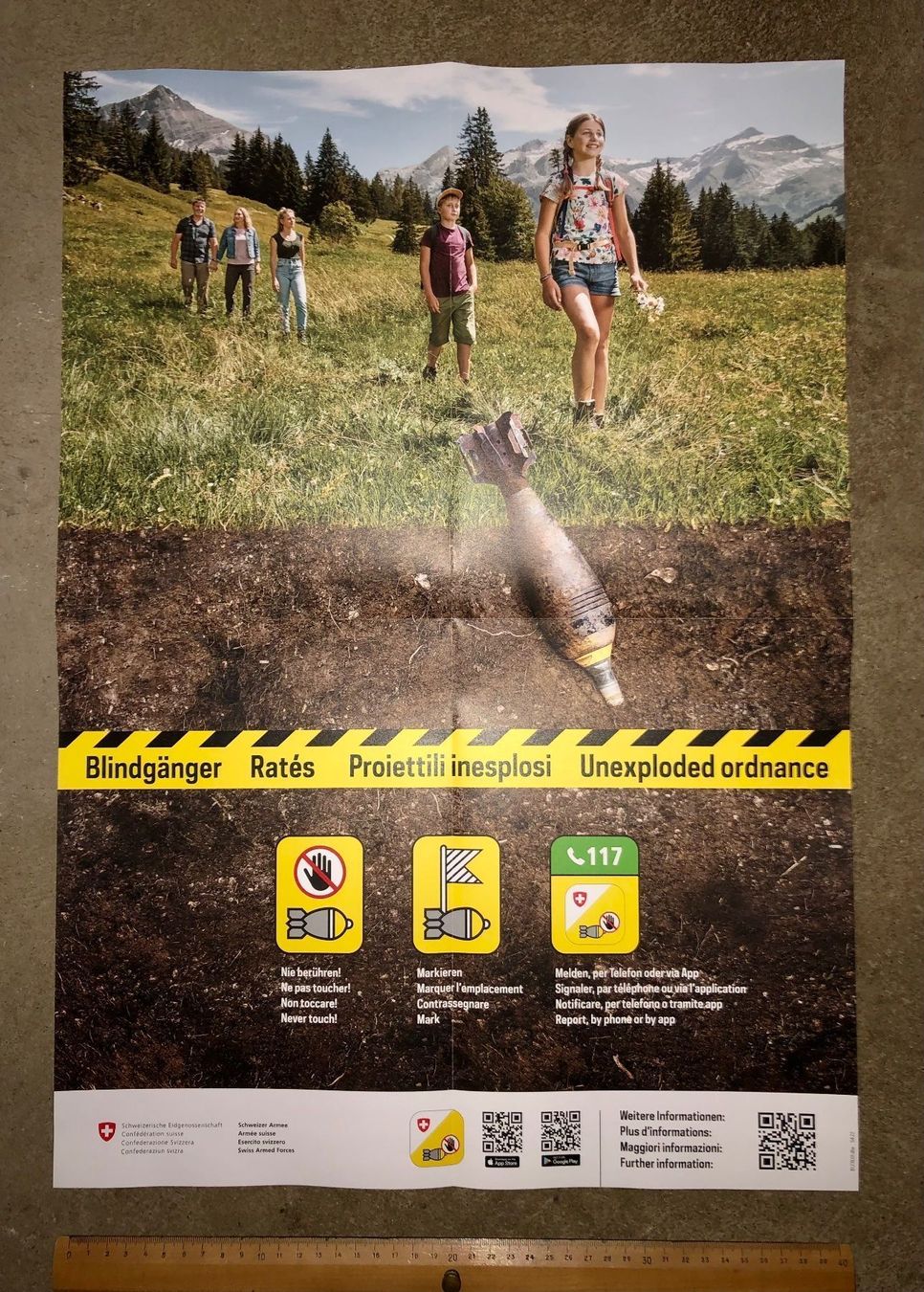 Foto & Immagini: Schweizer Armee Blindgänger Poster Granate Munition Geschoss – Nuovo (secondo la descrizione) da Madiswil venduto da TEMISO 2