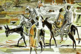 NANETTE GENOUD (Swiss, 1907-1987) Rückkehr vom Fest / Esel