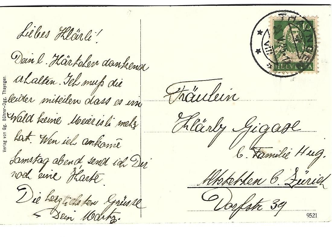 Cartoline postali: Thaynge SH Gesammtansicht – Usato da Wetzikon ZH venduto da Brulu100 1