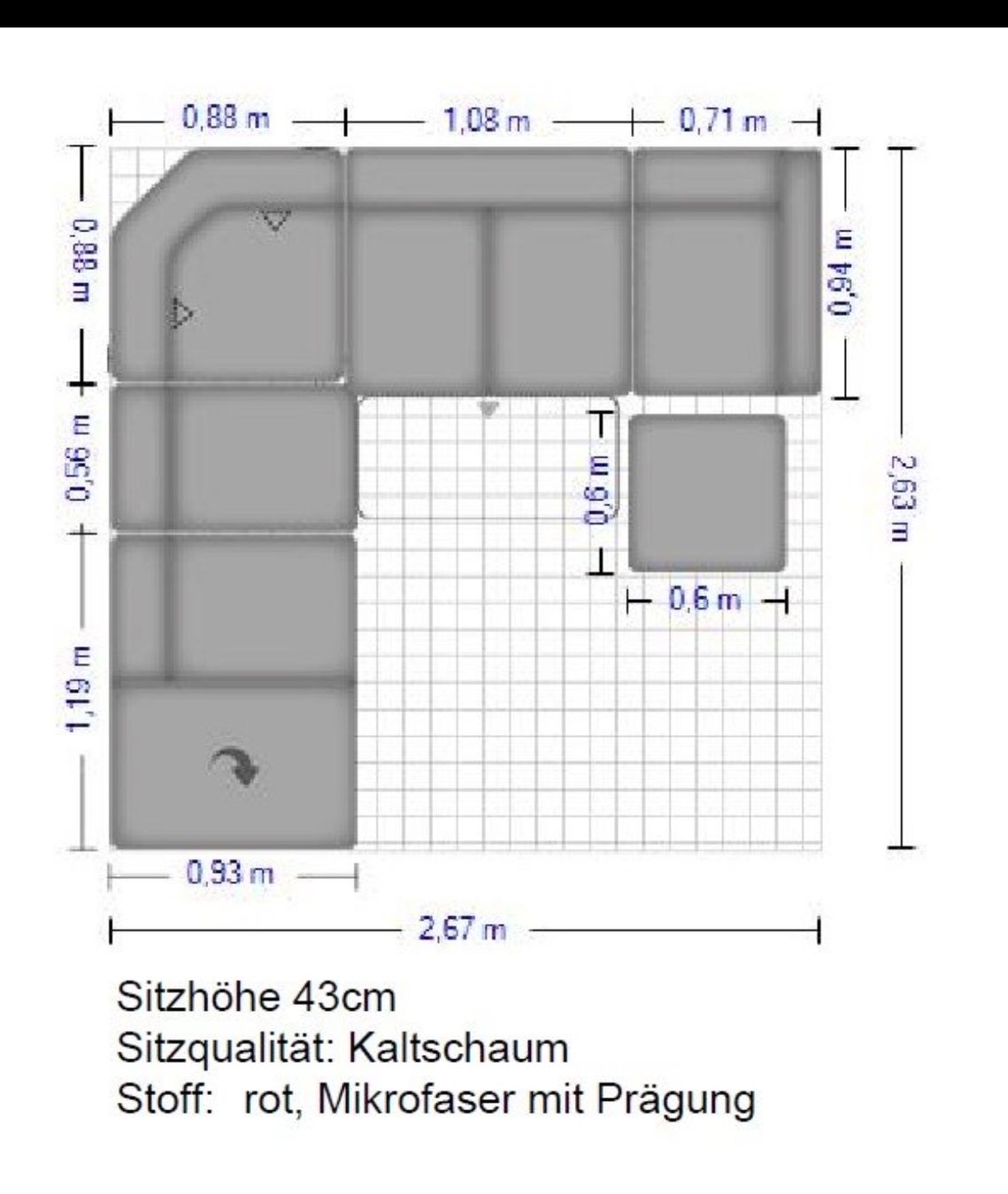 Sofas: Rotes Ecksofa mit Stauraum – D'occasion à Meilen par Malerin64 7
