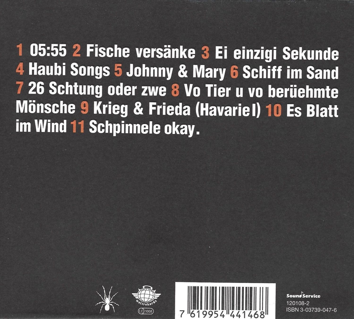 CD: CD: ZÜRI WEST - Haubi Songs – Usato da Rotkreuz venduto da groeli69 1