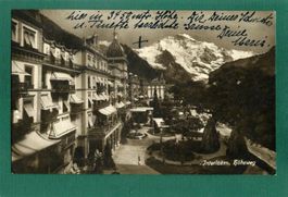 Interlaken, Höheweg, Grand Hotel, 1924, gelaufen