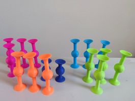 Saug Spielzeug Squigz Saugnapf-Bausteine Pop-Darts