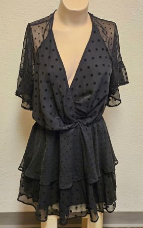 ZARA Damen Kleid Schwarz mit Punkten – Gr. XS – Sehr guter Z