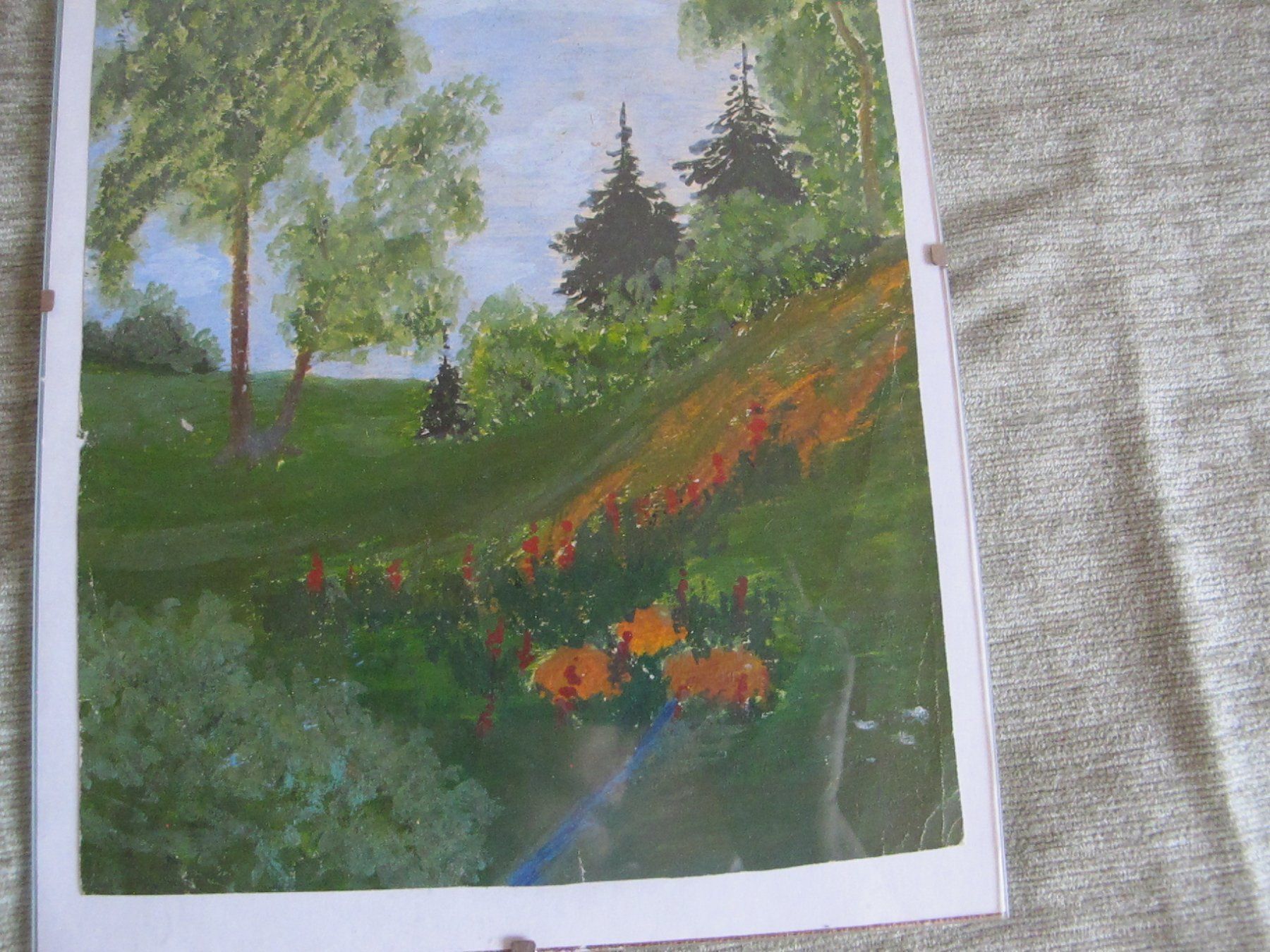 Tableaux: Aquarell um 1950 Rahmen hinter Glas – D'occasion à Löhningen par Chimae67 3