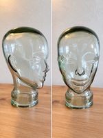 Tête de mannequin en verre transparent pour chapeaux