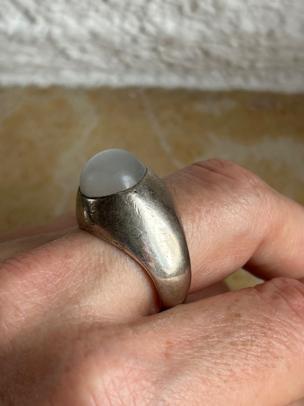 Ringe: Vintage Silber Ring mit Mondstein (Grösse 62) – Gebraucht aus Laufen von belleskulptur 1
