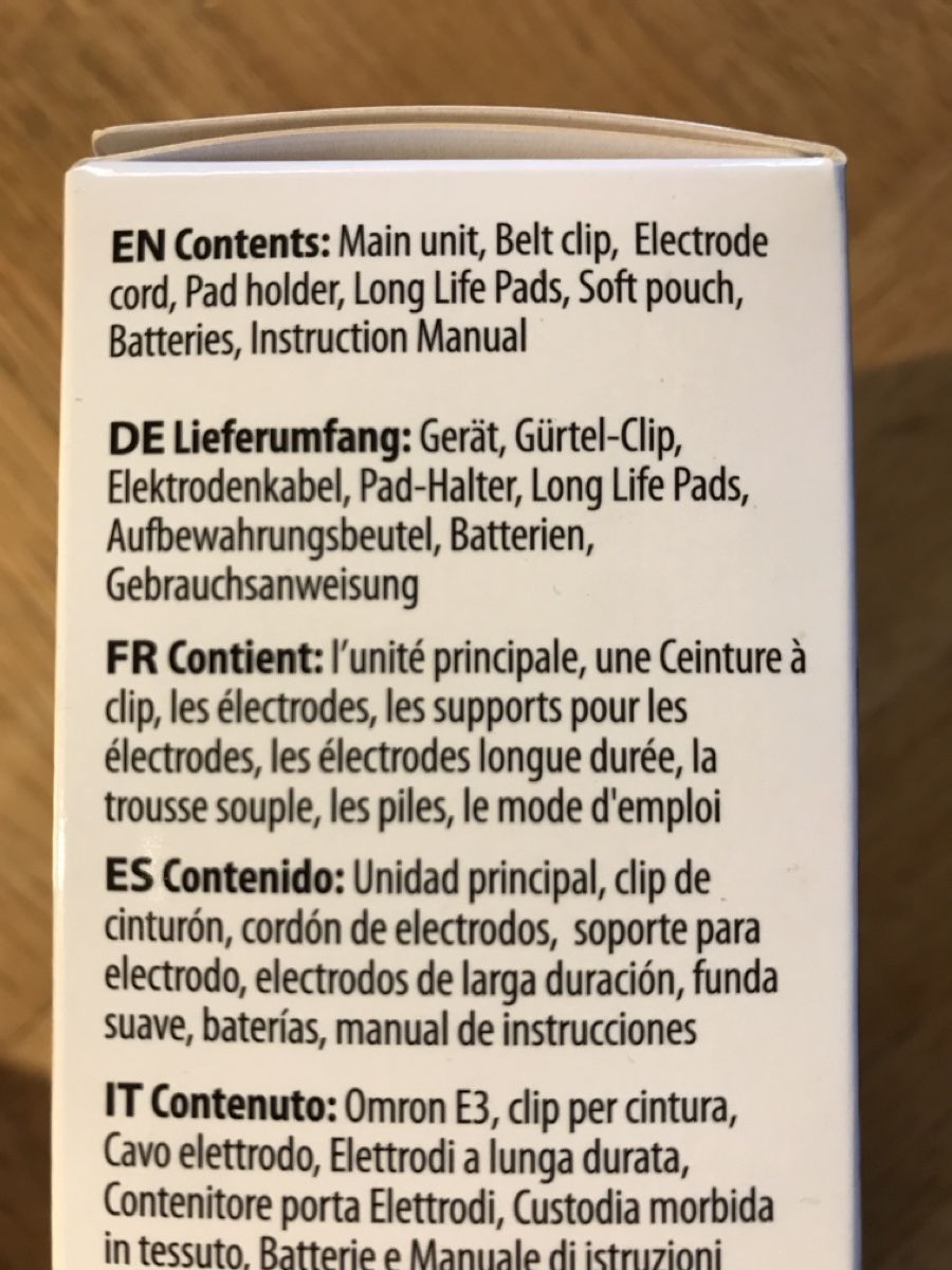 Omron Medizinische Geräte: OMRON E3 Intense TENS Schmerztherapiegerät – Neu und originalverpackt aus Muhen von Winterzauber02 2
