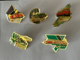 5 SBB Anstecknadeln Vintage Retro Pins