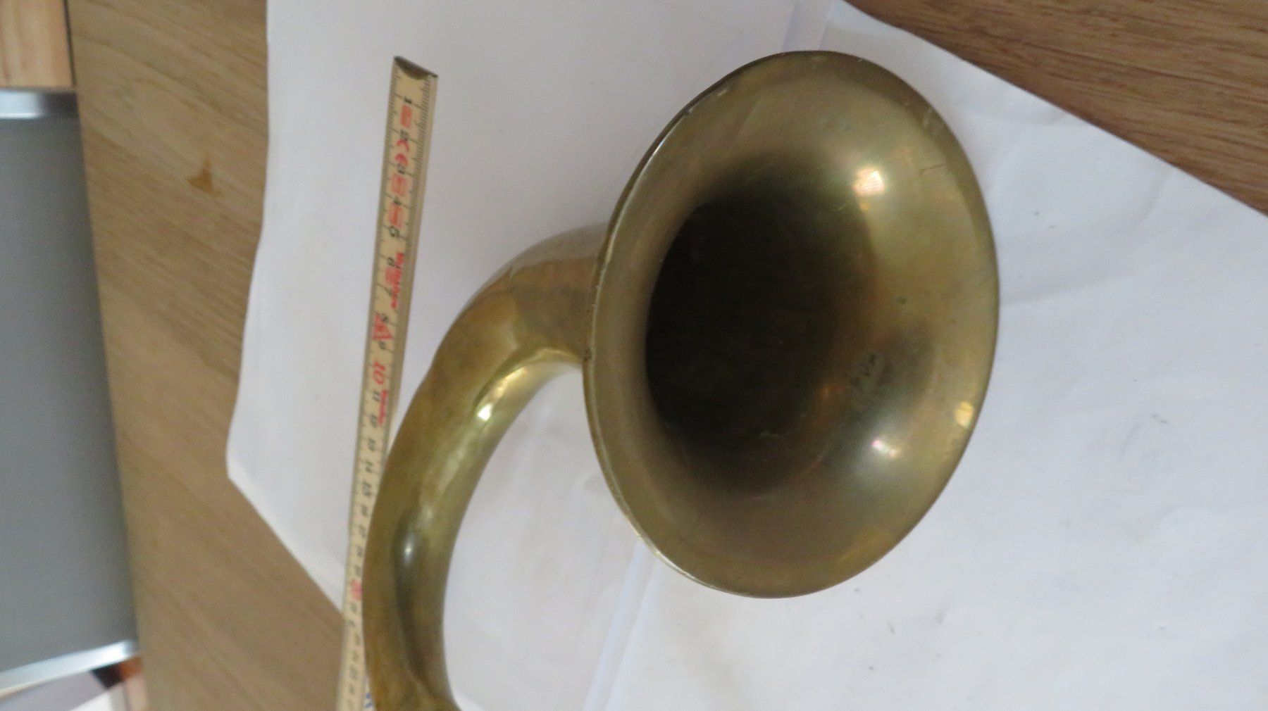 Strumenti musicali: Horn messing um 1900 gemarkt mit Etienne Teste Paris – Usato da Wetzikon ZH venduto da morda1954 3