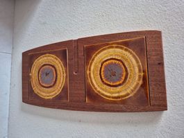 Sous-plat Wincraft England teck et céramique années 1970 H3