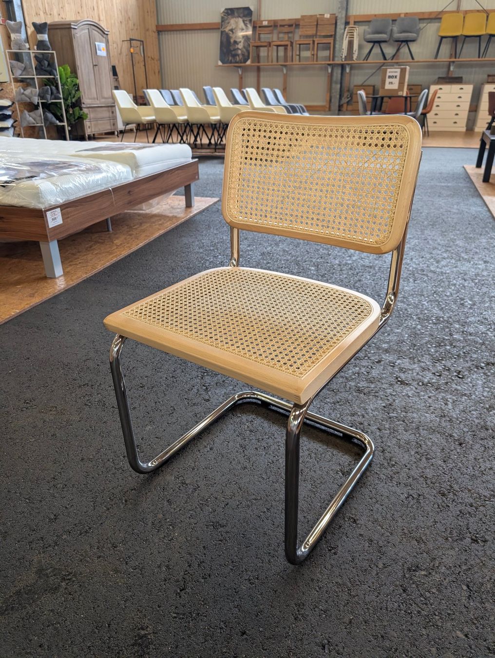 Sedie: NEU Retro Freischwinger mit Wiener Geflecht – Nuovo e nell'imballaggio originale da Grabs venduto da Moebelsparadies 3