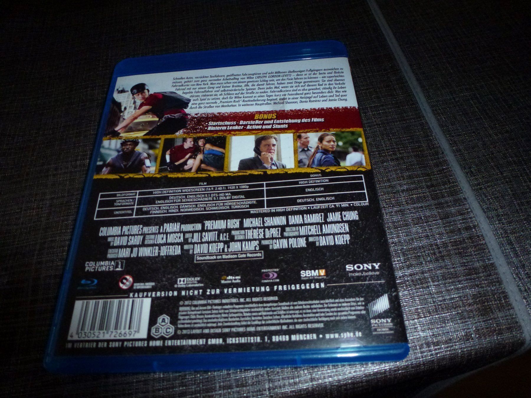 Tutti i DVDs: Premium Rush BLU-RAY – Usato da Olten venduto da Disc-Verkauf 2