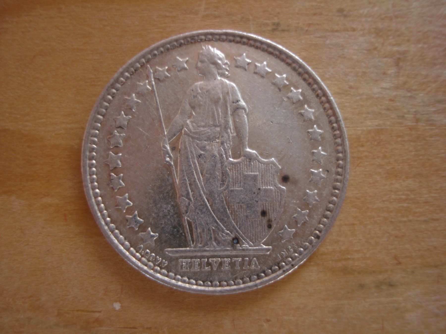 Tutti le monete: (C1) 1/2 Franken 1920 UNZ- – Usato da Erlach venduto da Net-Coins 1