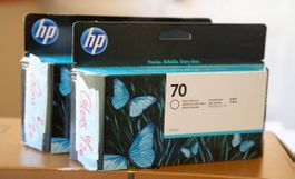 2 Tintenpatronen HP70 Glanzverstärker / gloss enhancer