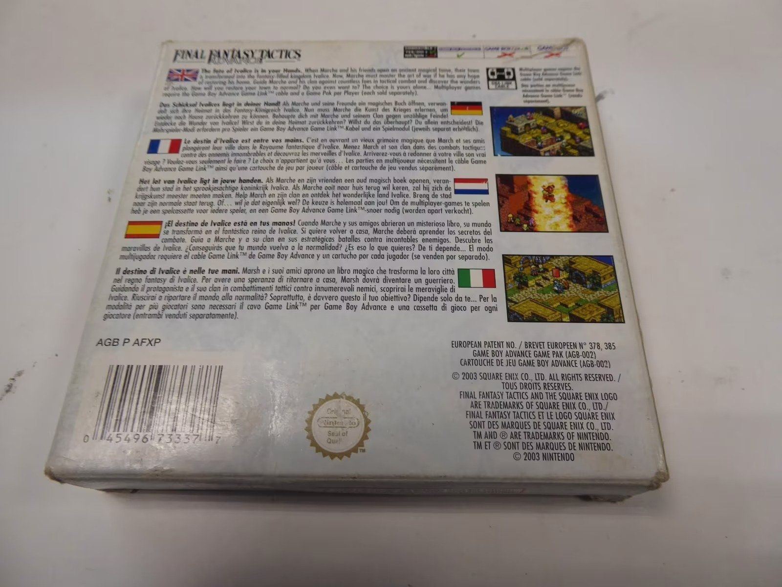 Nintendo Giochi: Final Fantasy Tactics GBA Gameboy Advance Ab 1.- – Usato da Oberentfelden venduto da Nero260 2