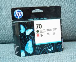 3x HP 70 Tintenpatronen und 1x Druckkopf für Z 3100