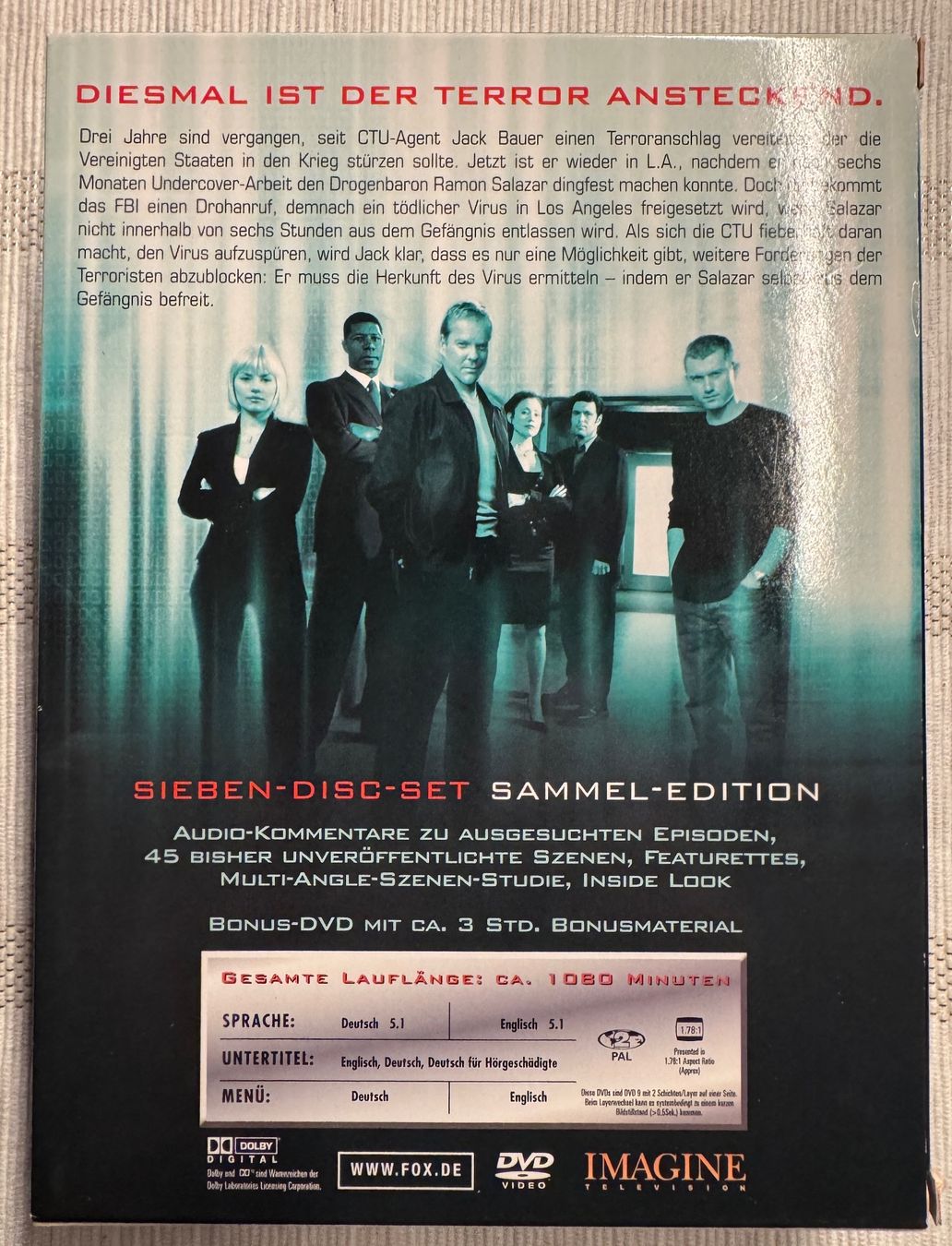 Tutti i DVDs: 24 - Season 3 - DVD - Kiefer Sutherland – Usato da Arbon venduto da drs64 1