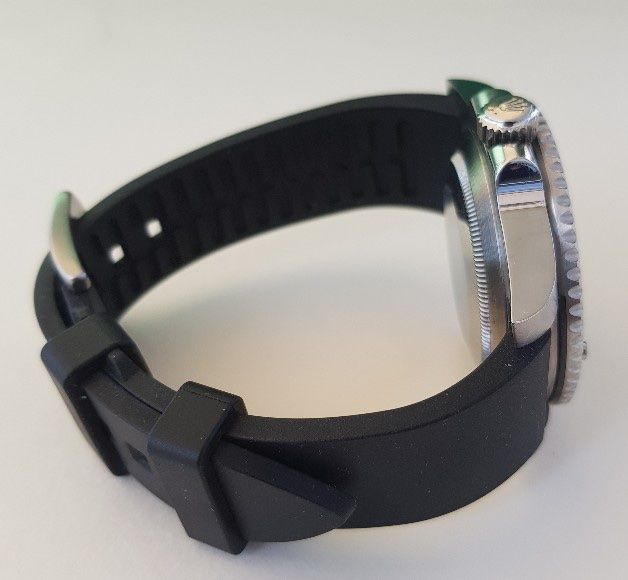 Bracelets: Rubber Strap Kautschuk Armband 22 mm schwarz 8583 – Neuf avec emballage d'origine à Leipzig par rheingold_watches 5