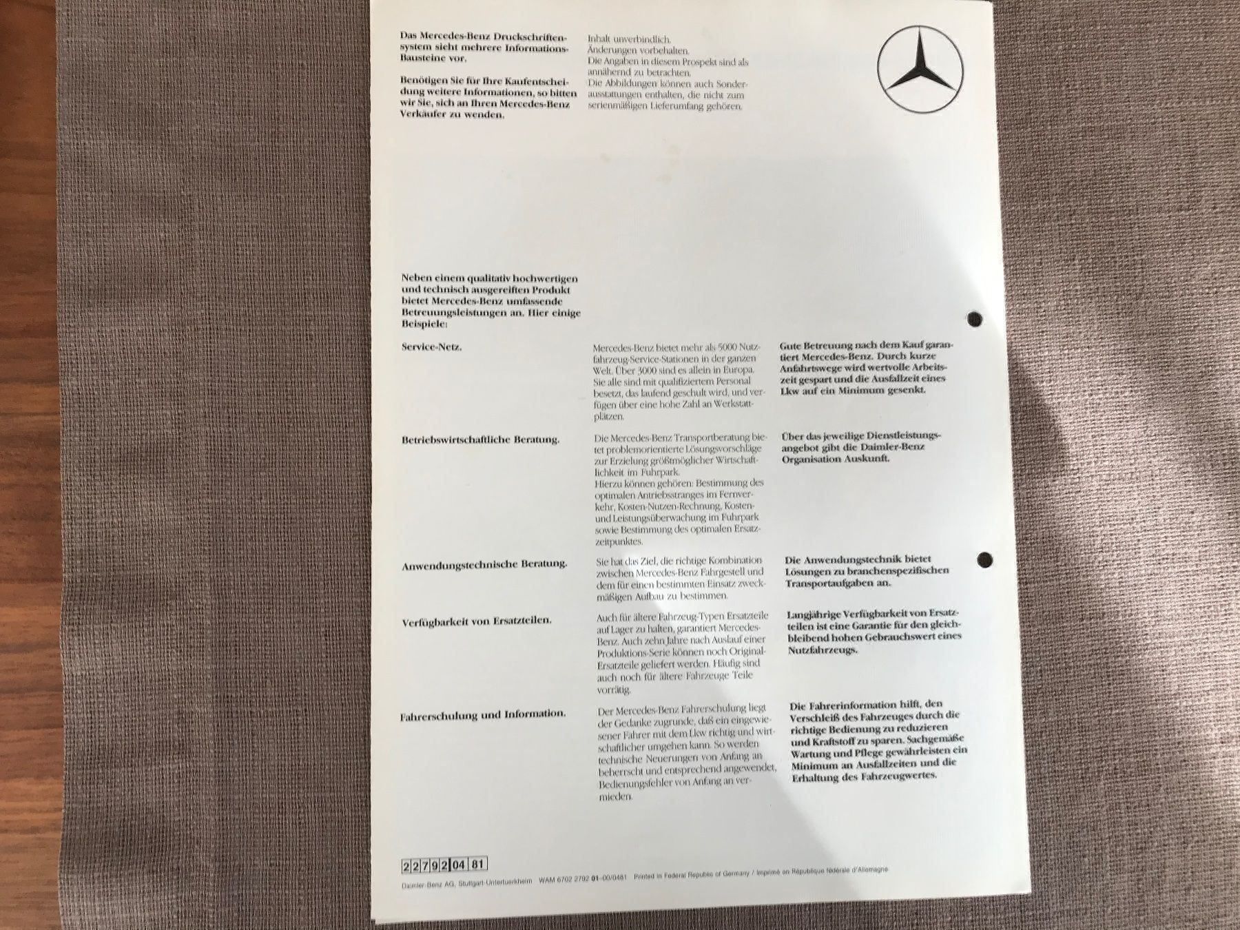 Autocarri: Mercedes Prospekt – Usato da Balterswil venduto da Jeko1967 3