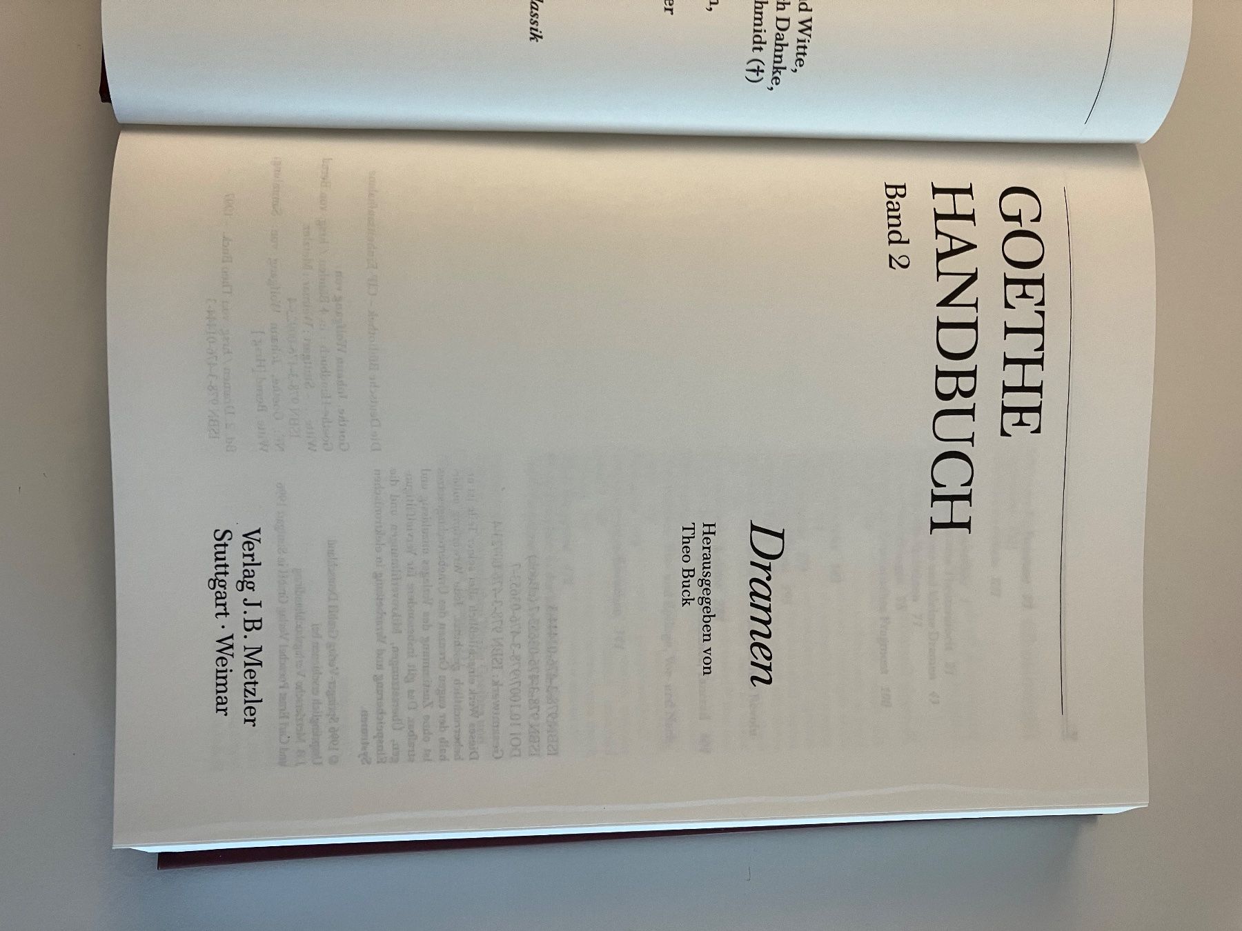Libri: Goethe Handbuch Band 2-4 plus Registerband – Nuovo (secondo la descrizione) da Luzern venduto da Gaudi02 1