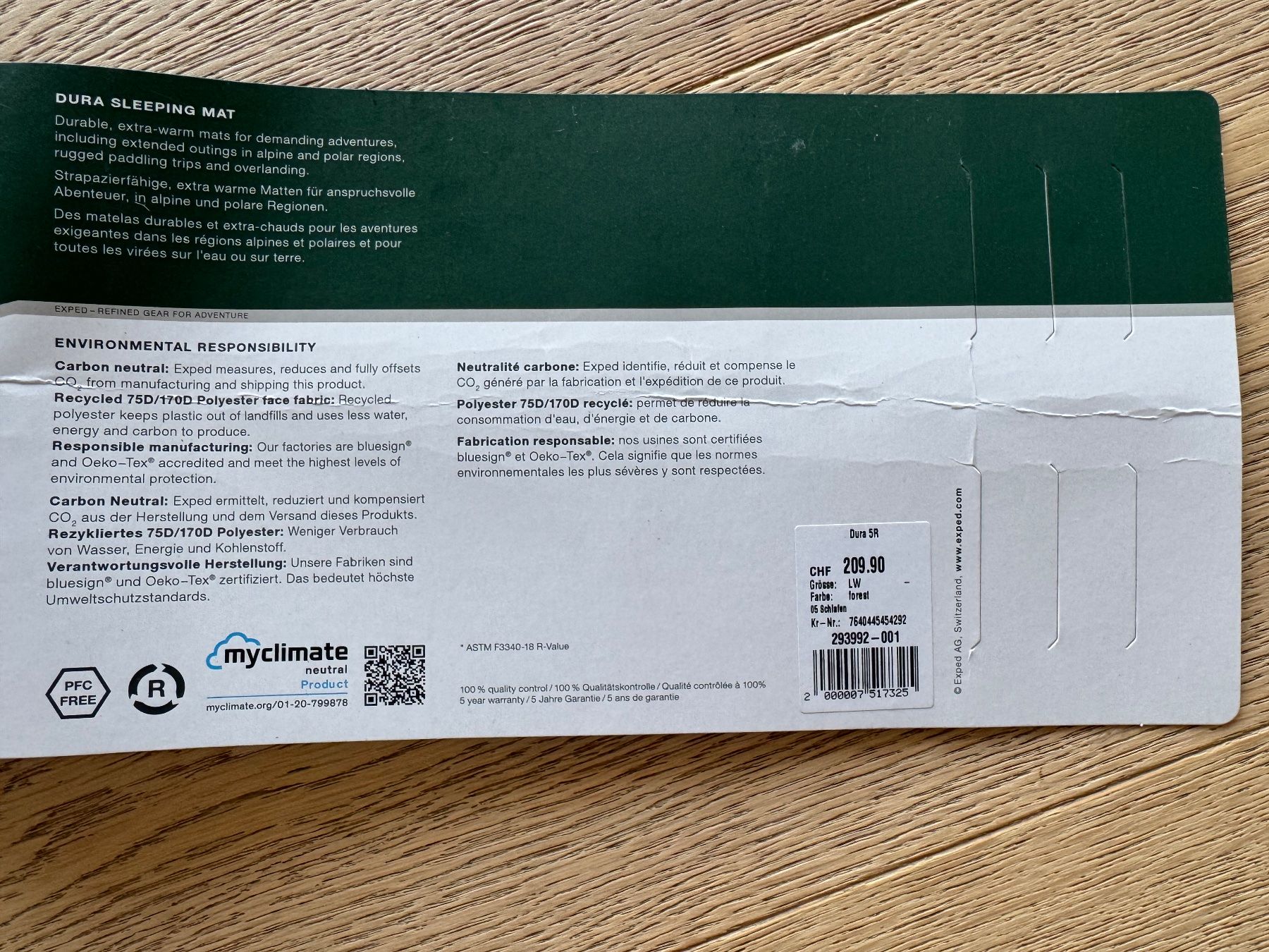 Exped Matratzen: Matelas gonflable Exped Dura 5R LW – Gebraucht aus Villars-sur-Glâne von Adrien_R07 4