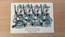 Schweizer Armee Militär Postkarte Comic Einst kannten wir un