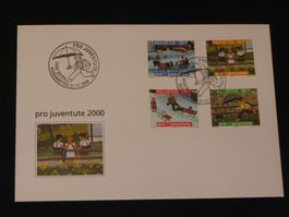 Pro Juventute FDC 2000 Nr. 356 - 359 Weihnachtsmarke - Kinde