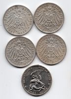 (1471) 3 Mark Preussen, 2x1909, 1910-11-13, ss-vz