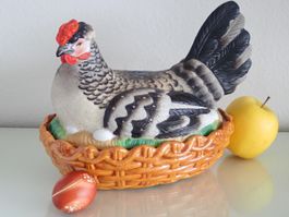 Huhn Staffordshire Hen Henne Keramik Antik Vintage Egnland