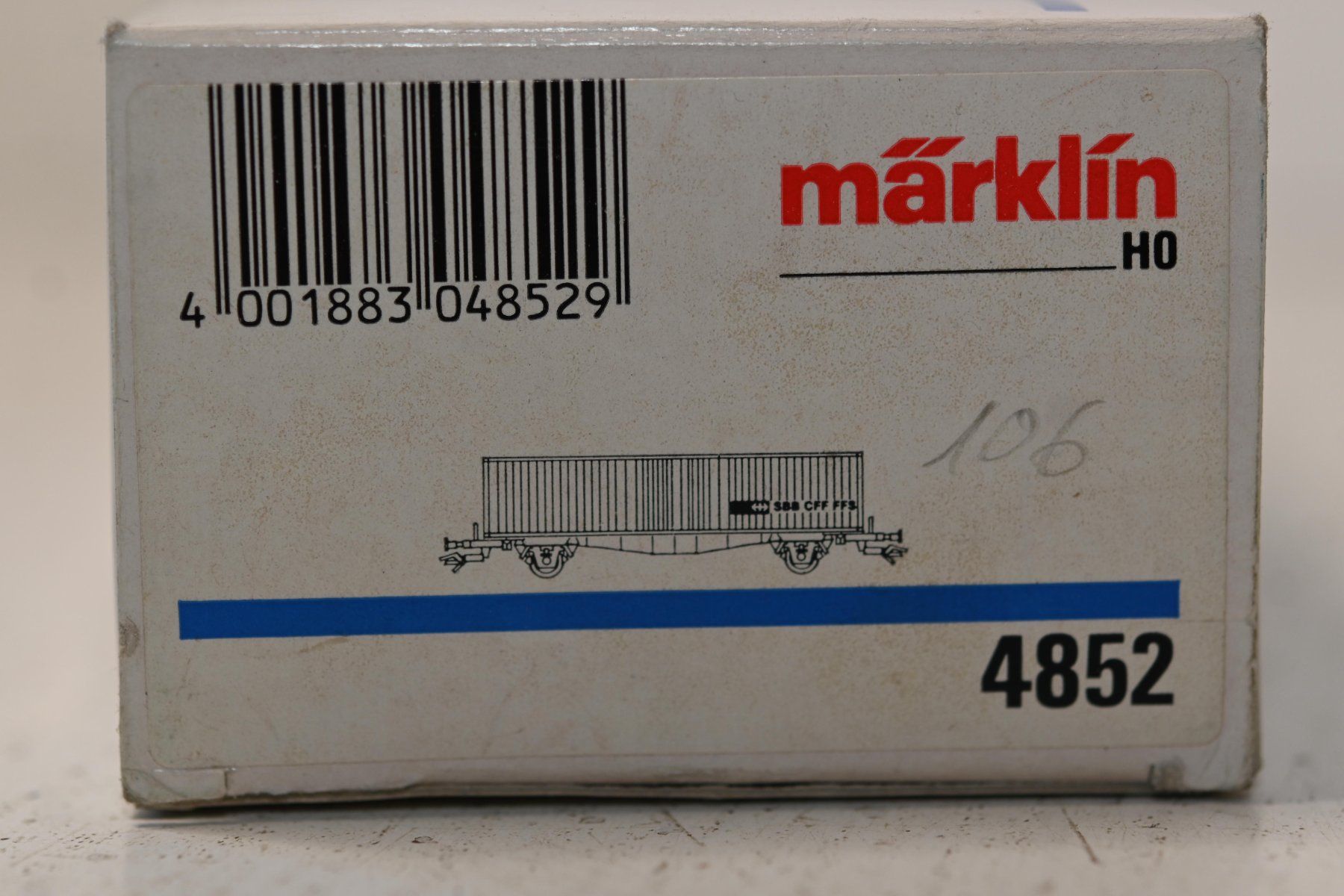 Märklin Modellini di ferrovie: SBB Containerwagen Märklin HO/AC mit OVP – Usato da Laupen ZH venduto da Zmoewe 5