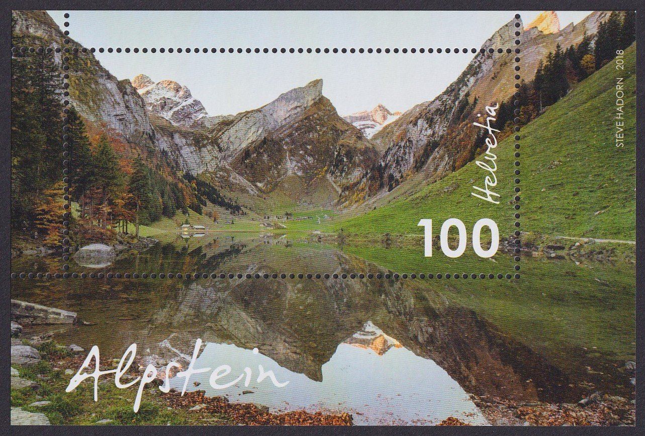Tutti i francobolli: 2018, Landschaft Alpstein Block Nr. 1586 postfrisch ** – Nuovo (secondo la descrizione) da Ebikon venduto da SilvioFreund