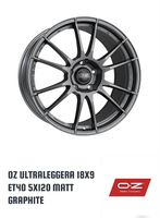 OZ ULTRALEGGERA 18X9 ET40 5X120 MATT GRAPHITE