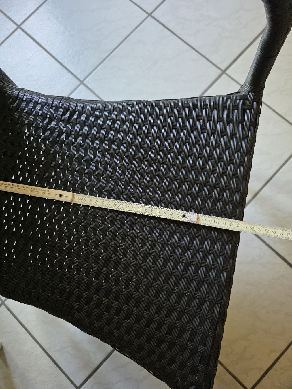 Chaises: 6 Stühle Polyrattan schwarz Stapelbar – D'occasion à Alberswil par mario889 4