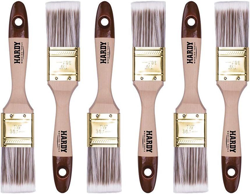 QWORK 6-teilig Flachpinsel Set 75mm - Für Malerarbeiten & Lackieren