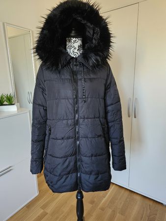 veste doudoune longue, noire, XL