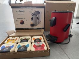 CoffeeB Globe Kaffeemaschine Rot, neuwertig !!!