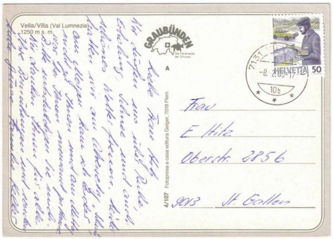 Cartoline postali: Vella - 4 Bild AK Vella – Usato da Binningen venduto da Mountainrider 1