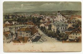 Rüti ZH Zürich 1908 Dorfansicht Teilansicht Guggenheim Grabs